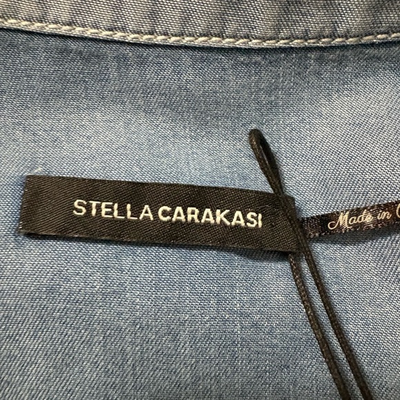 Stella Carakasi Crossroads Tencel Blue Shades Tunic. Asymmetrical Hem, Pockets - Picture 8 of 16